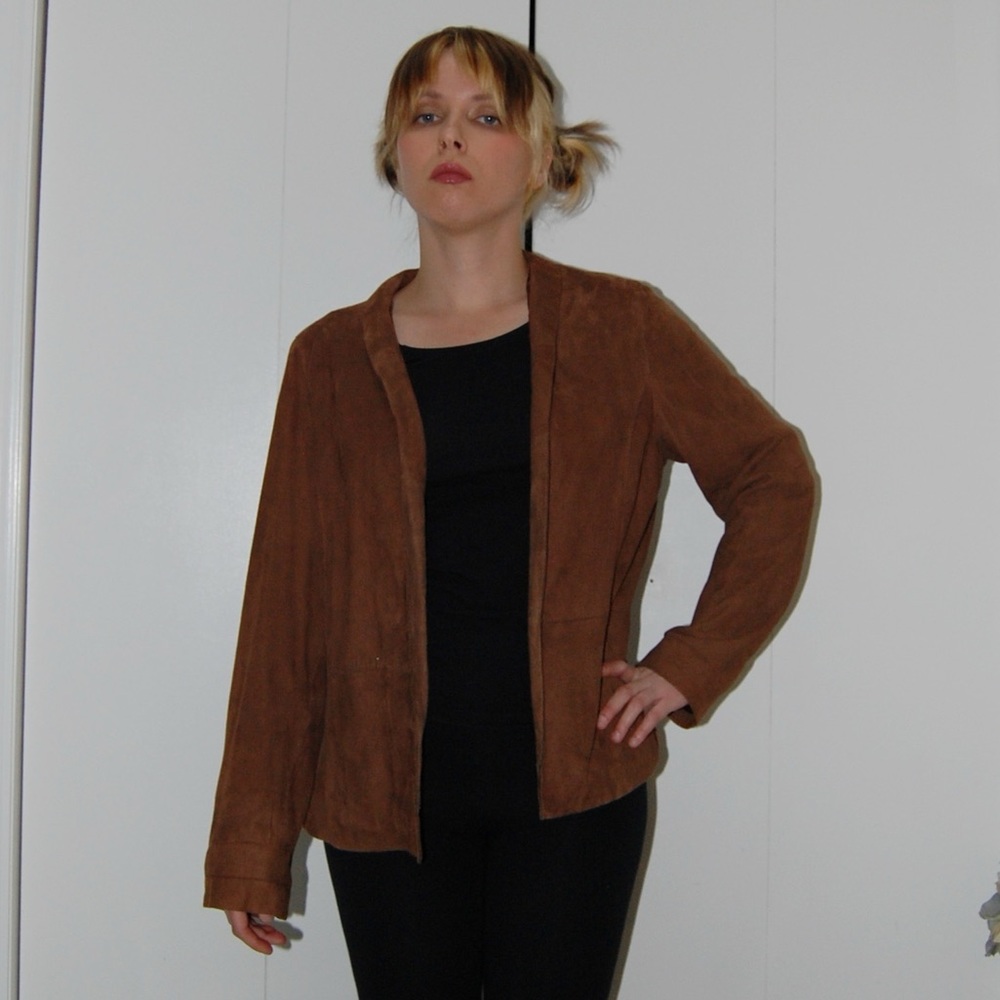 Eileen Fisher Italian suede blazer